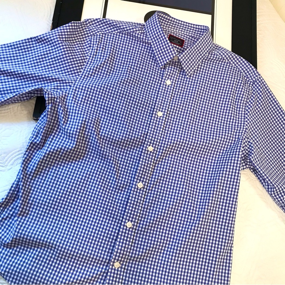 UNTUCKit Blue Check Long Sleeve Button Down - Picture 4 of 14